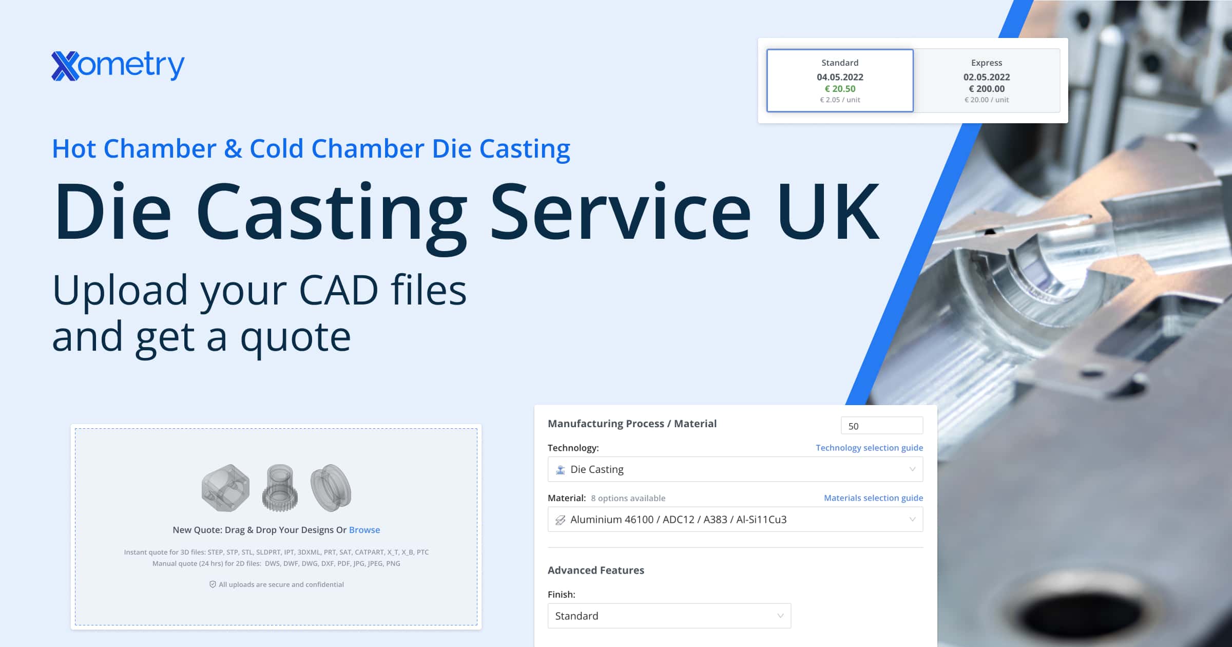 Die Casting Services UK Aluminium Zinc Xometry UK